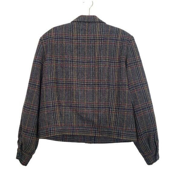 International Scene Wool Plaid Jacket Vintage Lined Button Front Womens Size 12 - Picture 7 of 14